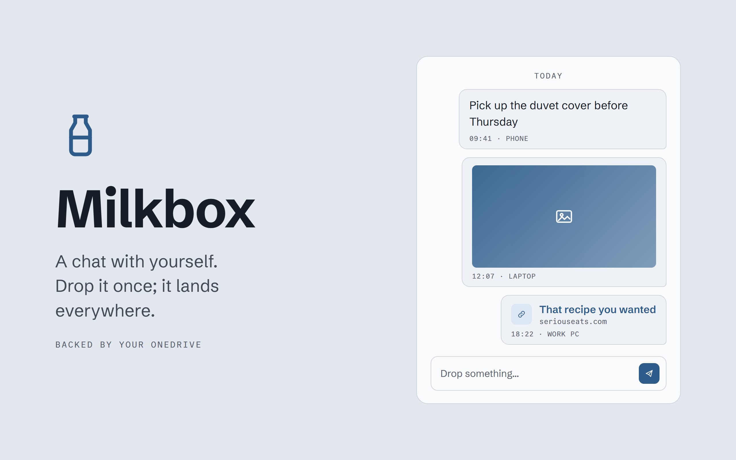 Screenshot of milkbox