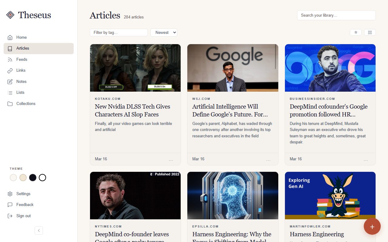 Screenshot of theseus