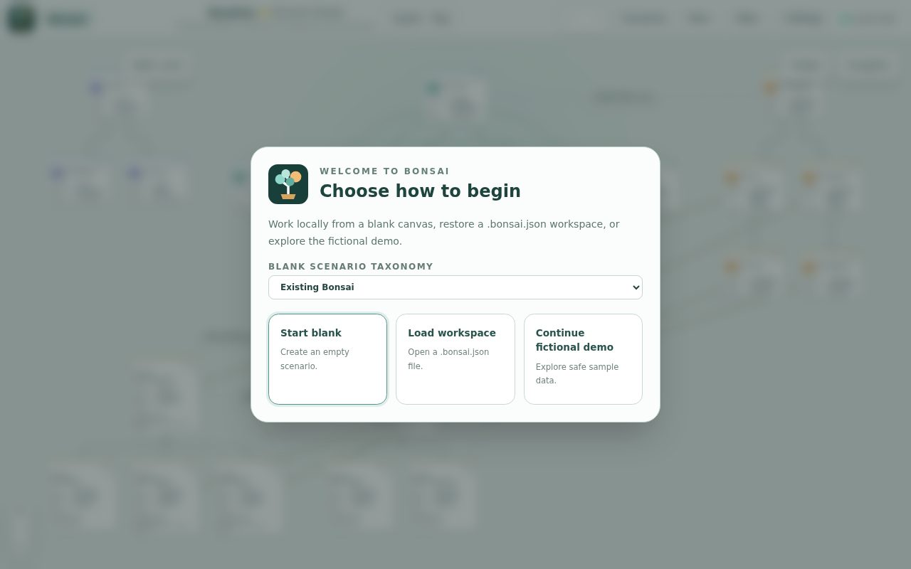 Screenshot of bonsai